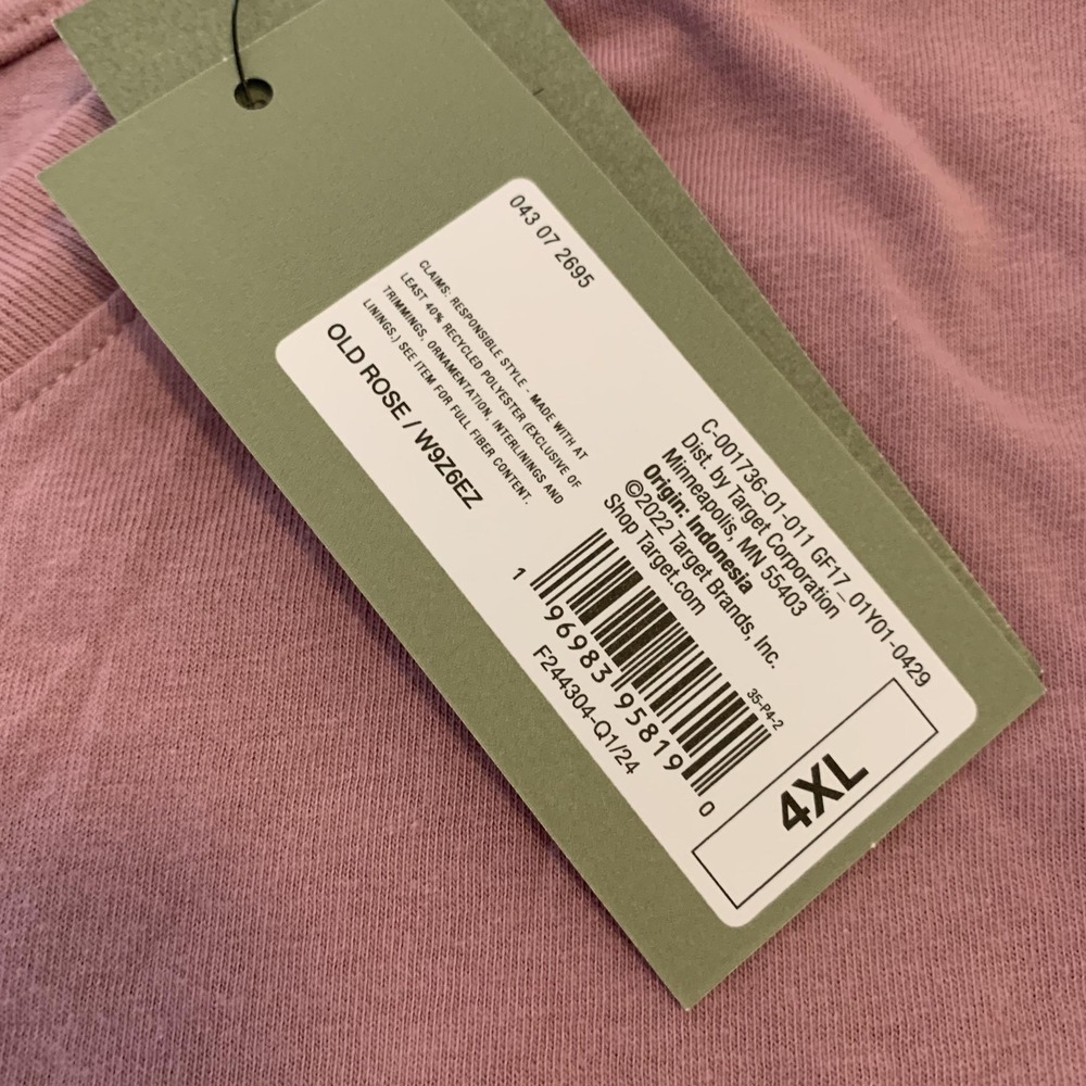 Goodfellow Shirt Mens 4XL Old Rose Every Wear Tee Pink Short Sleeve Casual Soft‎ - Picture 2 of 8